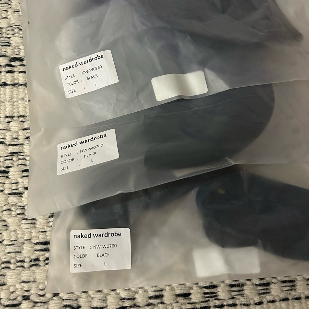 🆕 2/$75 NWT Naked Wardrobe | 2 Piece Underwire Halter Bikini | Black | Large - Picture 10 of 10